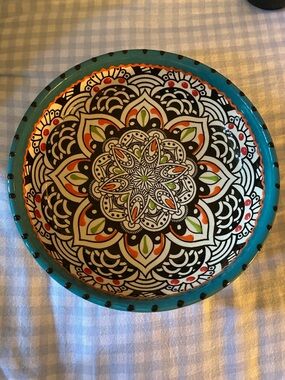 Del Rio Salado Handpainted Colorful Ornate 7” Salad Bowl Made in Spain